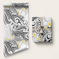 Plumeria With White Polynesian Tattoo Pattern Wrapping Paper LT05 58" × 23" White - Polynesian Pride