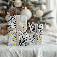 Plumeria With White Polynesian Tattoo Pattern Wrapping Paper LT05 - Polynesian Pride