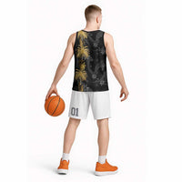 Hawaiian Honu And Surfboards Basketball Jersey Gold Style - Polynesian Pride