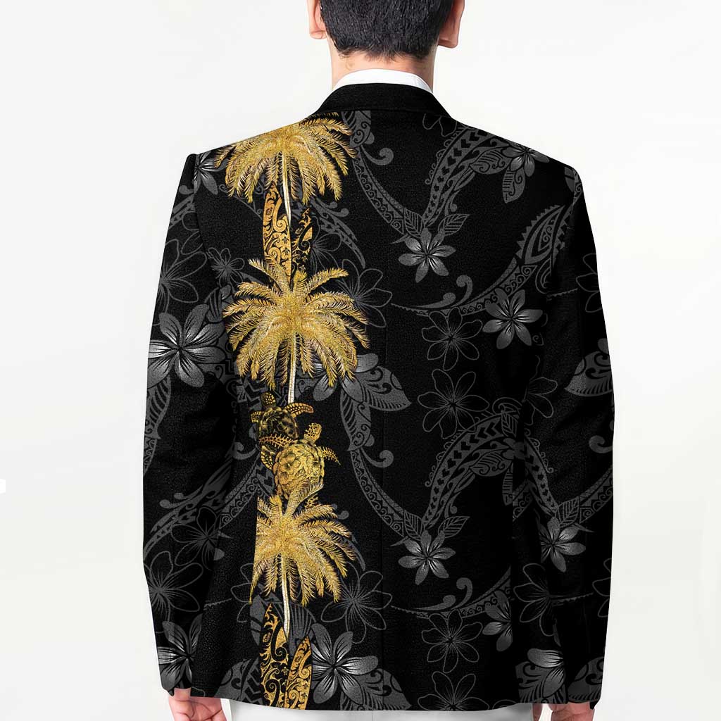 Hawaiian Honu And Surfboards Blazer Gold Style - Polynesian Pride