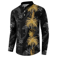 Hawaiian Honu And Surfboards Button Sweatshirt Gold Style LT05 - Polynesian Pride