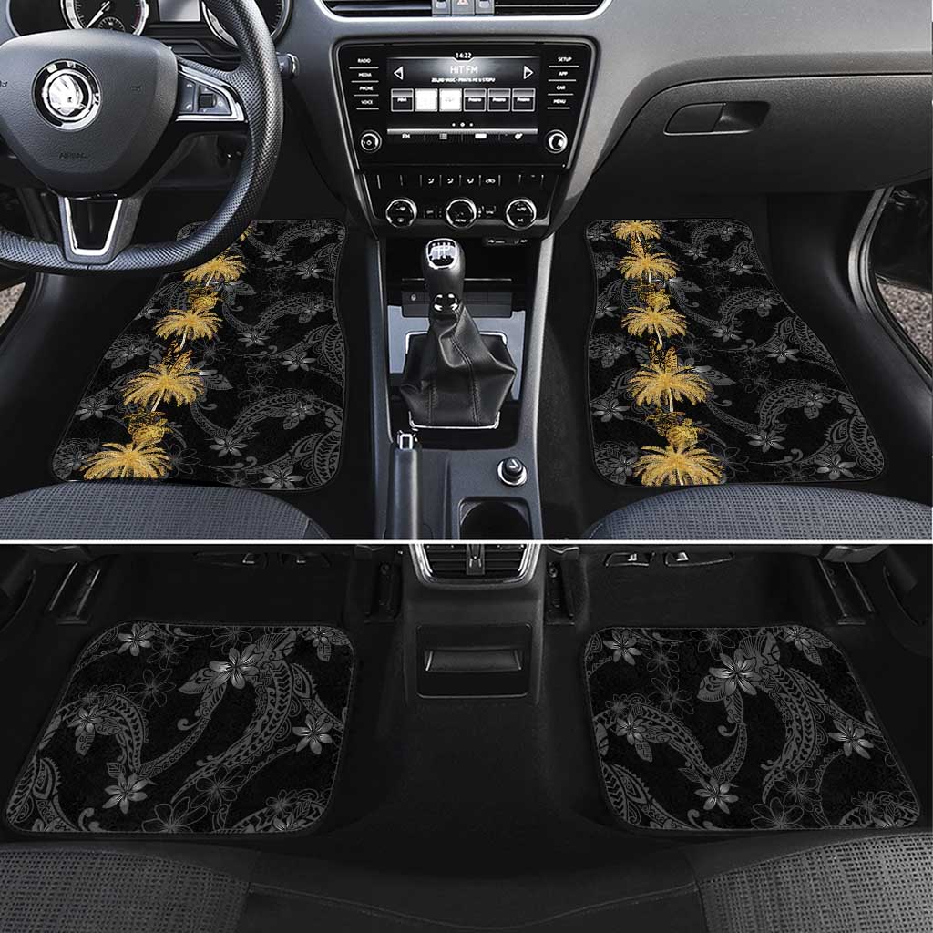 Hawaiian Honu And Surfboards Car Mats Gold Style - Polynesian Pride