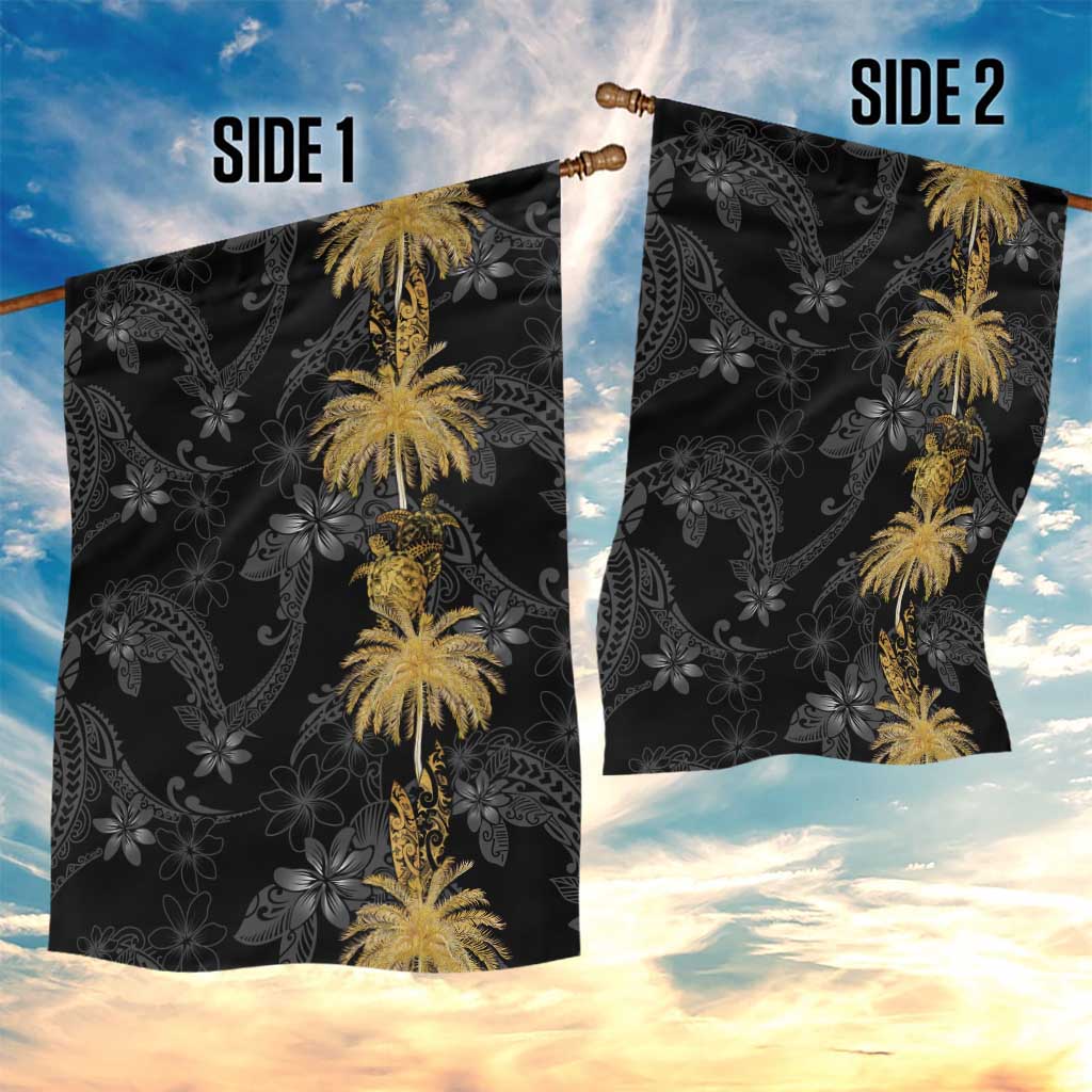 Hawaiian Honu And Surfboards Garden Flag Gold Style - Polynesian Pride