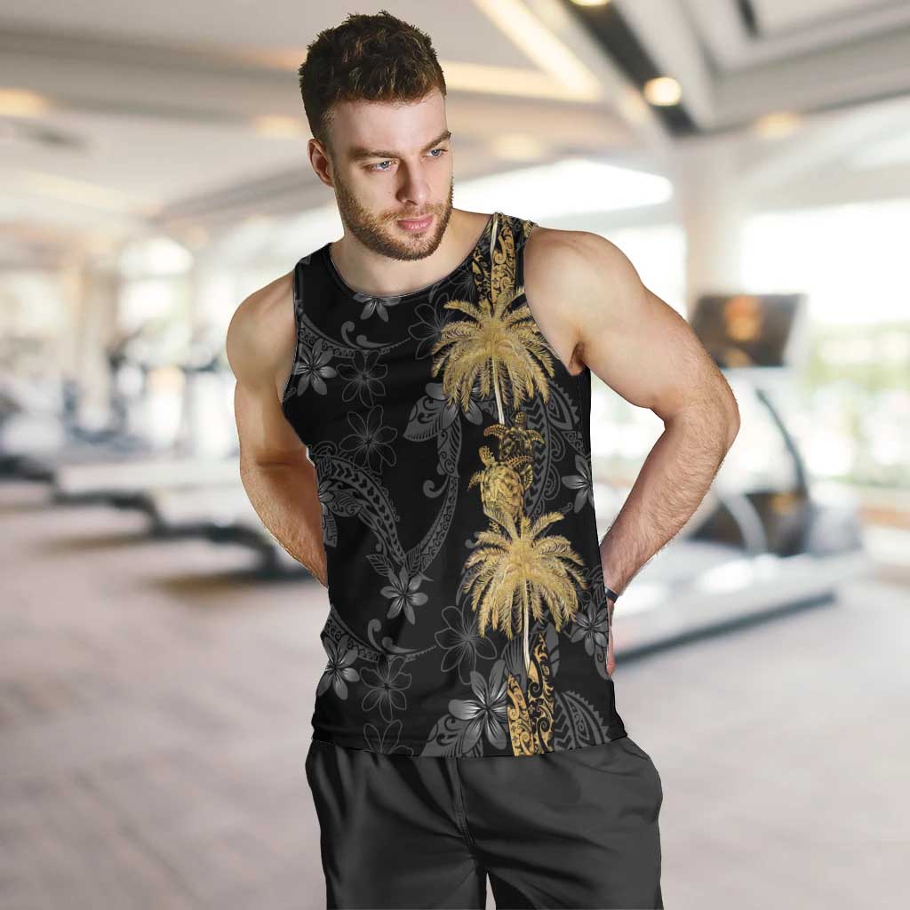 Hawaiian Honu And Surfboards Men Tank Top Gold Style LT05 Gold - Polynesian Pride