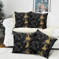 Hawaiian Honu And Surfboards Pillow Cover Gold Style - Polynesian Pride