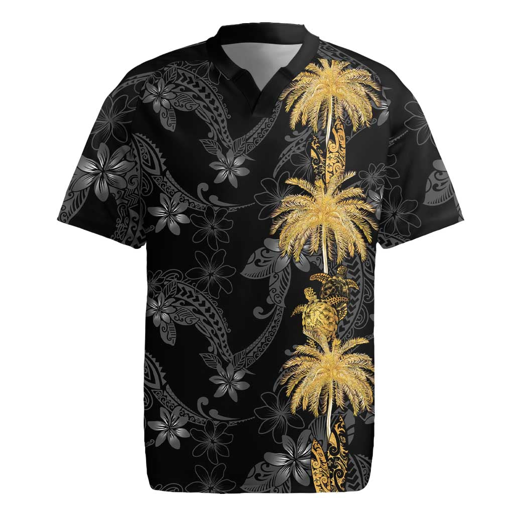 Hawaiian Honu And Surfboards Rugby Jersey Gold Style LT05 Gold - Polynesian Pride