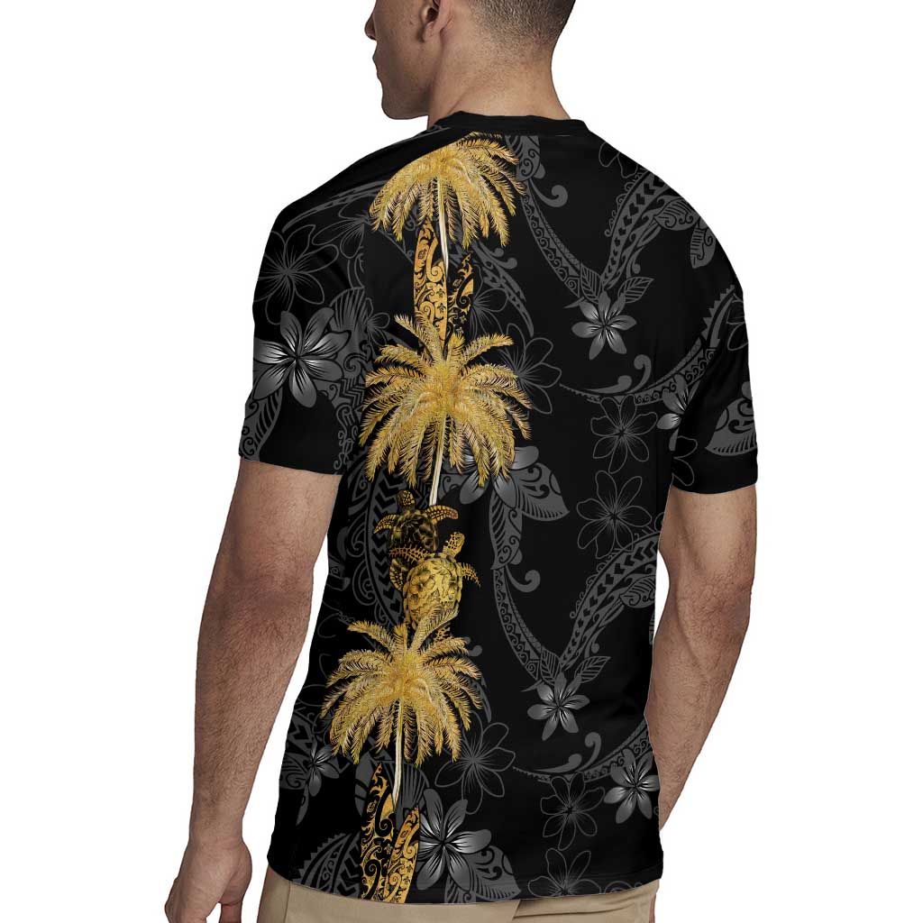 Hawaiian Honu And Surfboards Rugby Jersey Gold Style LT05 - Polynesian Pride