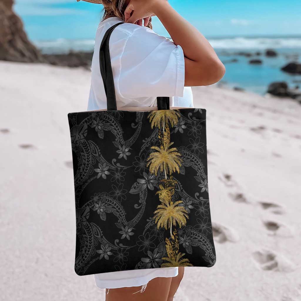 Hawaiian Honu And Surfboards Tote Bag Gold Style - Polynesian Pride