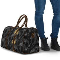 Hawaiian Honu And Surfboards Travel Bag Gold Style - Polynesian Pride