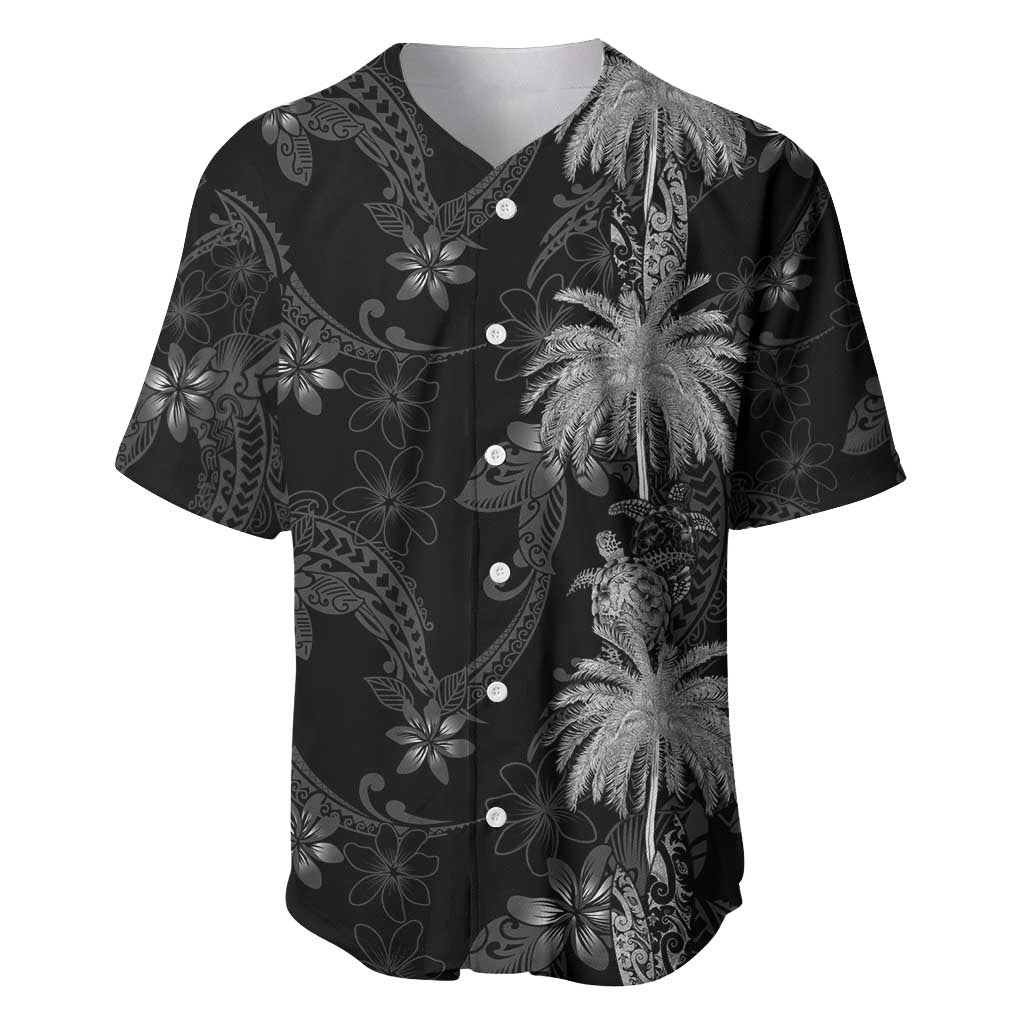 Hawaiian Honu And Surfboards Baseball Jersey Silver Style - Polynesian Pride