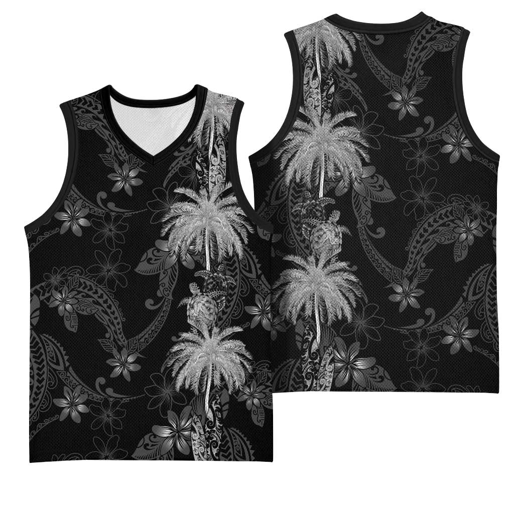 Hawaiian Honu And Surfboards Basketball Jersey Silver Style - Polynesian Pride