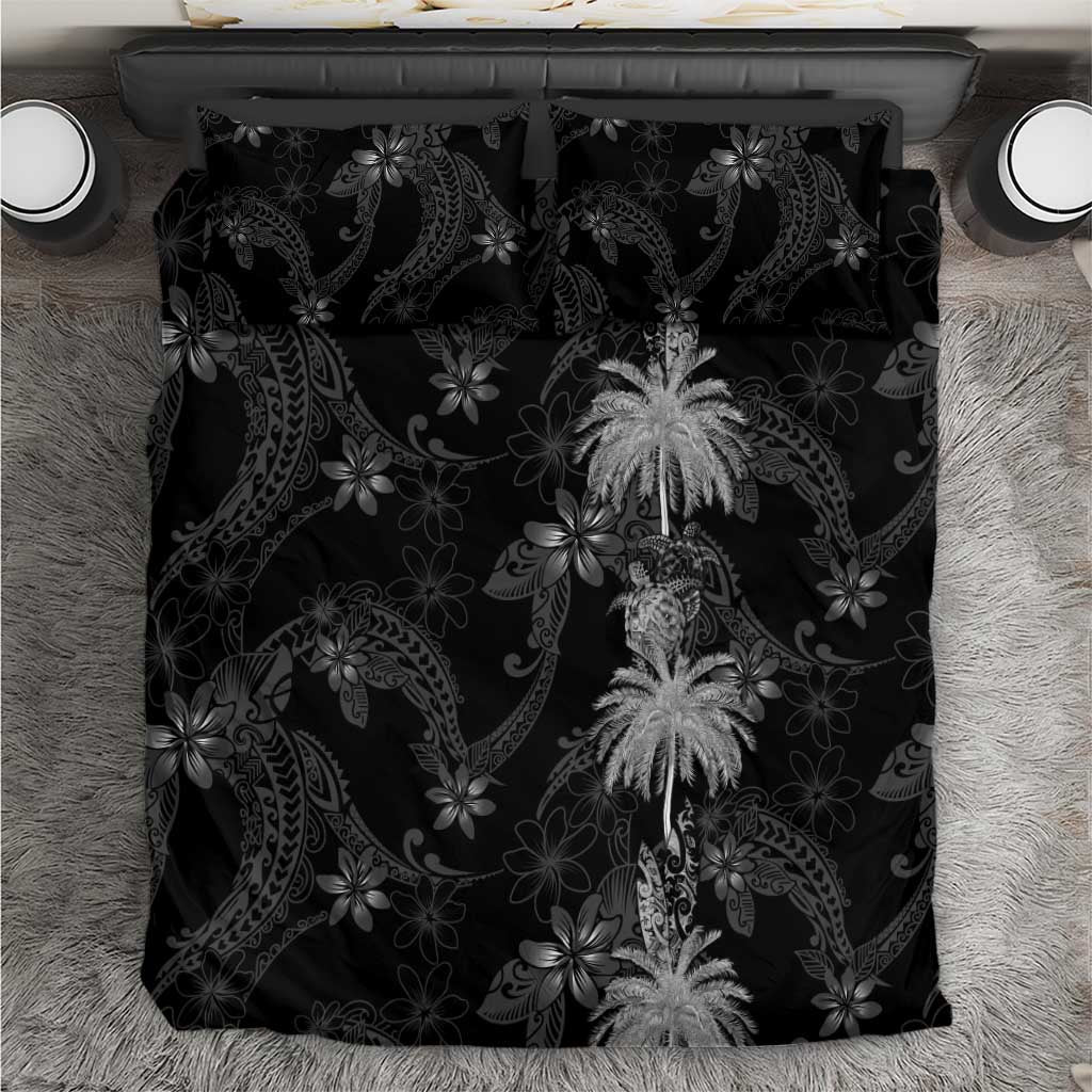 Hawaiian Honu And Surfboards Bedding Set Silver Style - Polynesian Pride