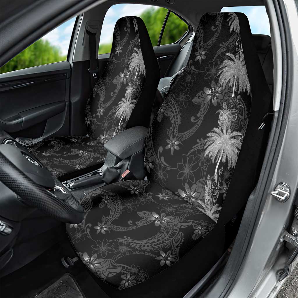 Hawaiian Honu And Surfboards Car Seat Cover Silver Style - Polynesian Pride