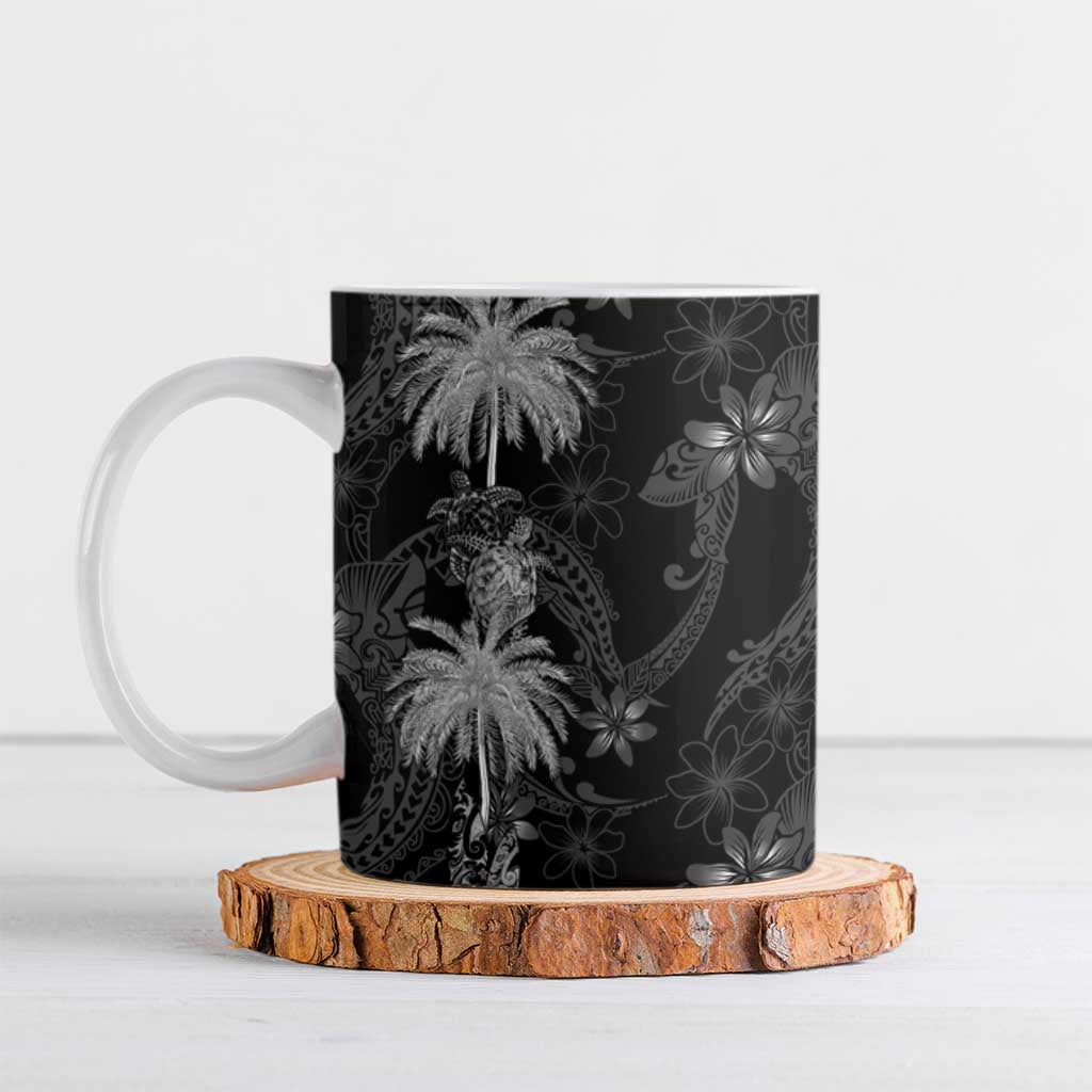 Hawaiian Honu And Surfboards Ceramic Mug Silver Style - Polynesian Pride