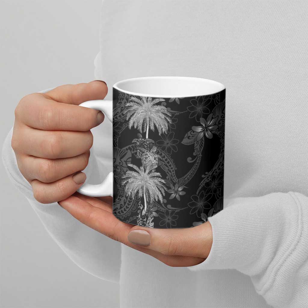 Hawaiian Honu And Surfboards Ceramic Mug Silver Style - Polynesian Pride