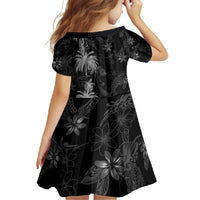 Hawaiian Honu And Surfboards Family Matching Short Sleeve Bodycon Dress and Hawaiian Shirt Silver Style - Polynesian Pride