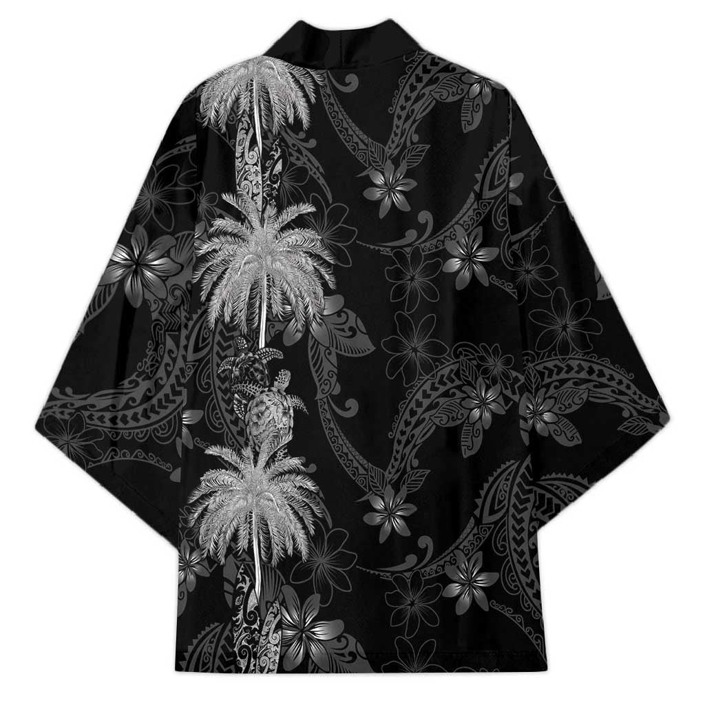Hawaiian Honu And Surfboards Kimono Silver Style - Polynesian Pride