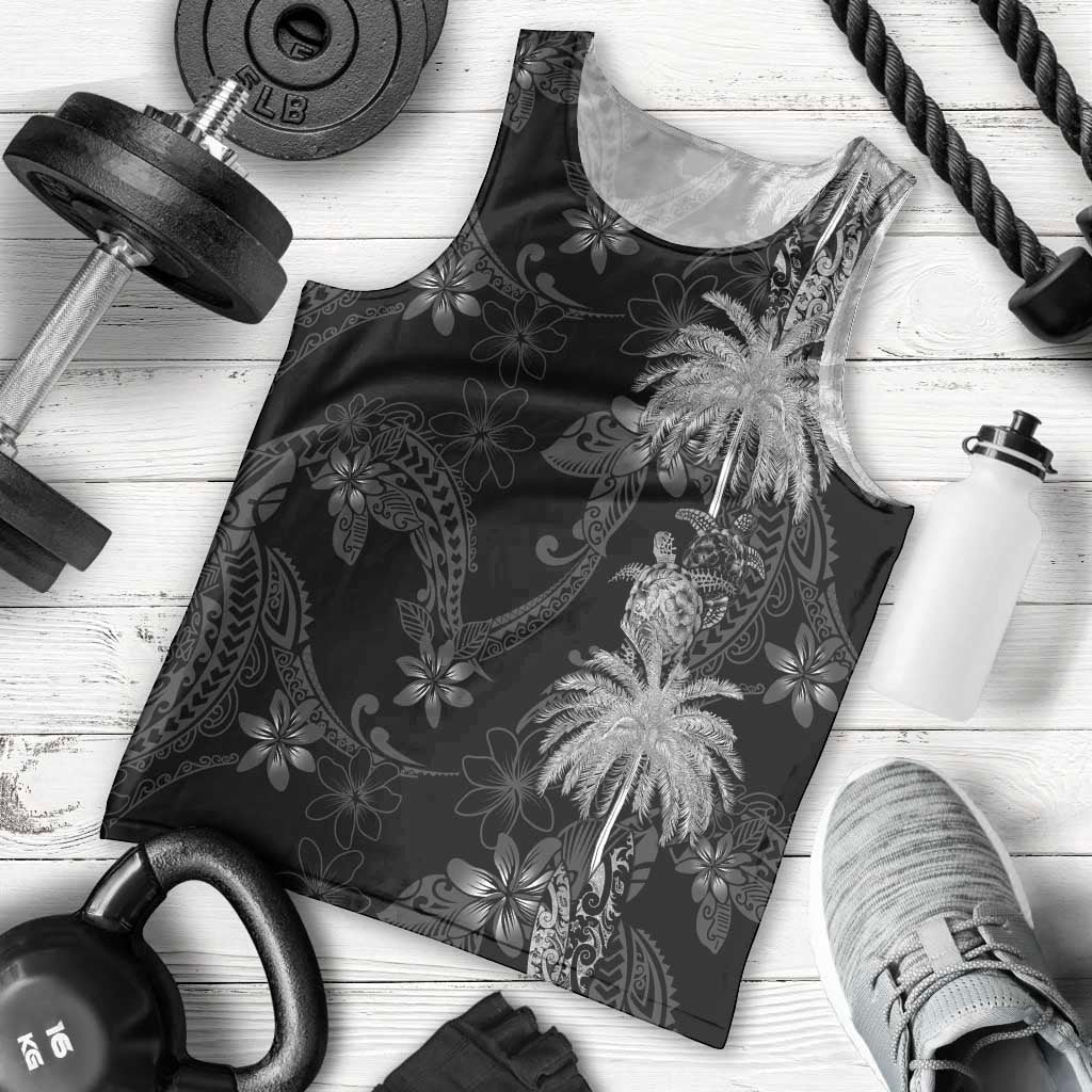Hawaiian Honu And Surfboards Men Tank Top Silver Style LT05 - Polynesian Pride