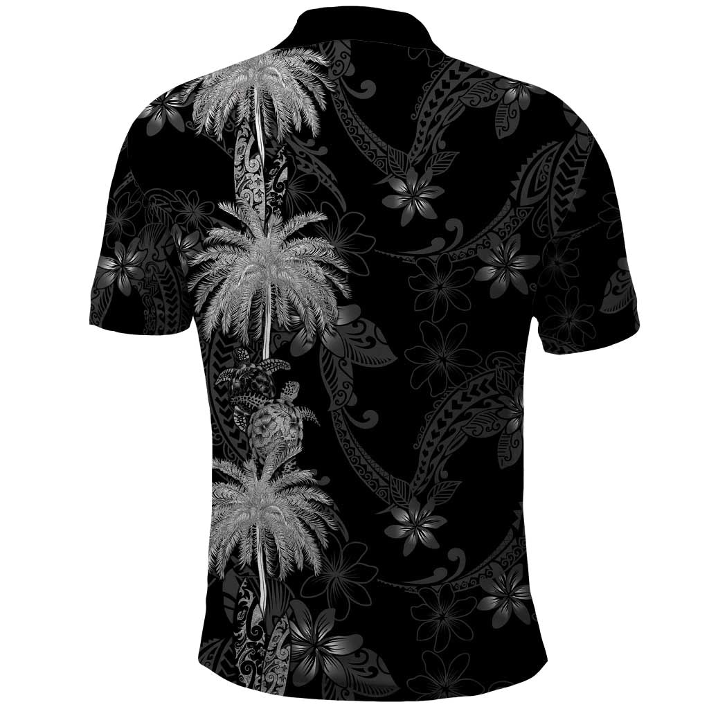 Hawaiian Honu And Surfboards Polo Shirt Silver Style - Polynesian Pride
