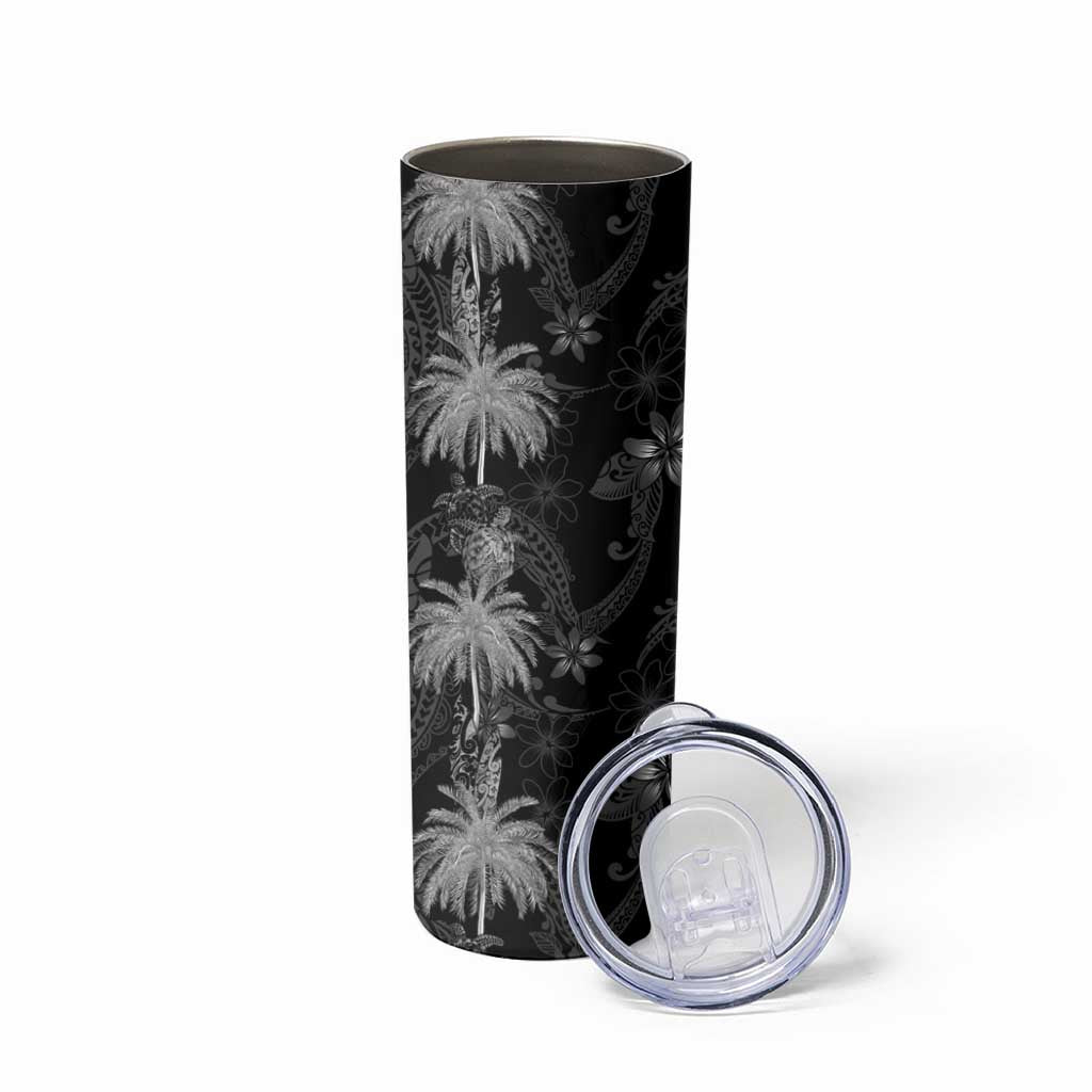 Hawaiian Honu And Surfboards Skinny Tumbler Silver Style - Polynesian Pride