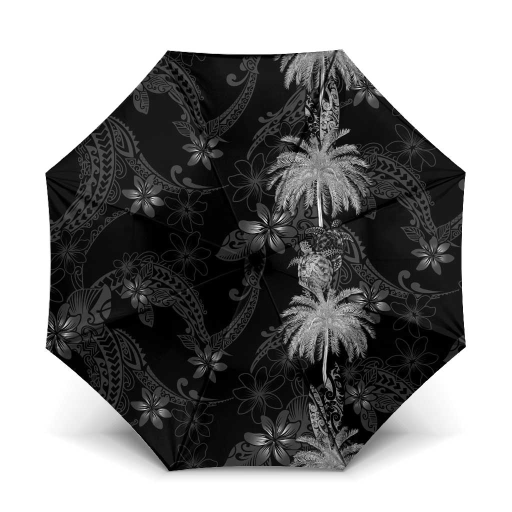 Hawaiian Honu And Surfboards Umbrella Silver Style - Polynesian Pride
