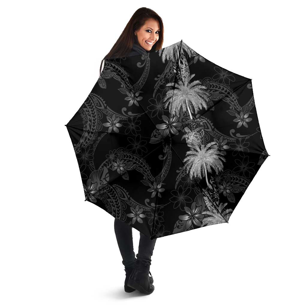 Hawaiian Honu And Surfboards Umbrella Silver Style - Polynesian Pride