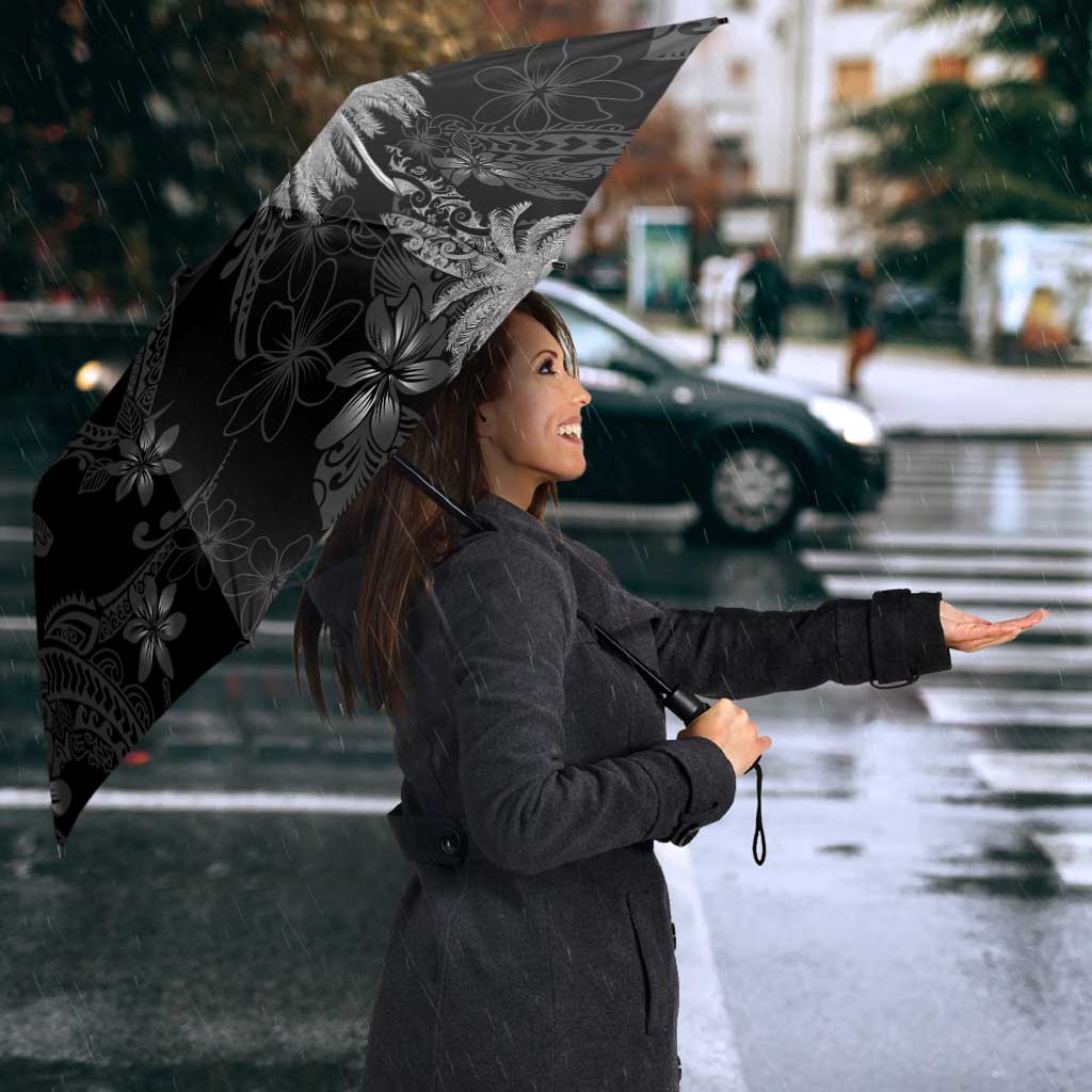 Hawaiian Honu And Surfboards Umbrella Silver Style - Polynesian Pride