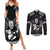 Custom New Zealand Maori Tiki Rugby Couples Matching Summer Maxi Dress and Long Sleeve Button Shirt Go Aotearoa Maori Pattern