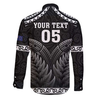 Custom New Zealand Maori Tiki Rugby Family Matching Off The Shoulder Long Sleeve Dress and Hawaiian Shirt Go Aotearoa Maori Pattern