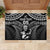 Custom New Zealand Maori Tiki Rugby Rubber Doormat Go Aotearoa Maori Pattern