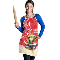 Puerto Rico Apron Coqui Frog With Polynesian Pattern LT05 - Polynesian Pride