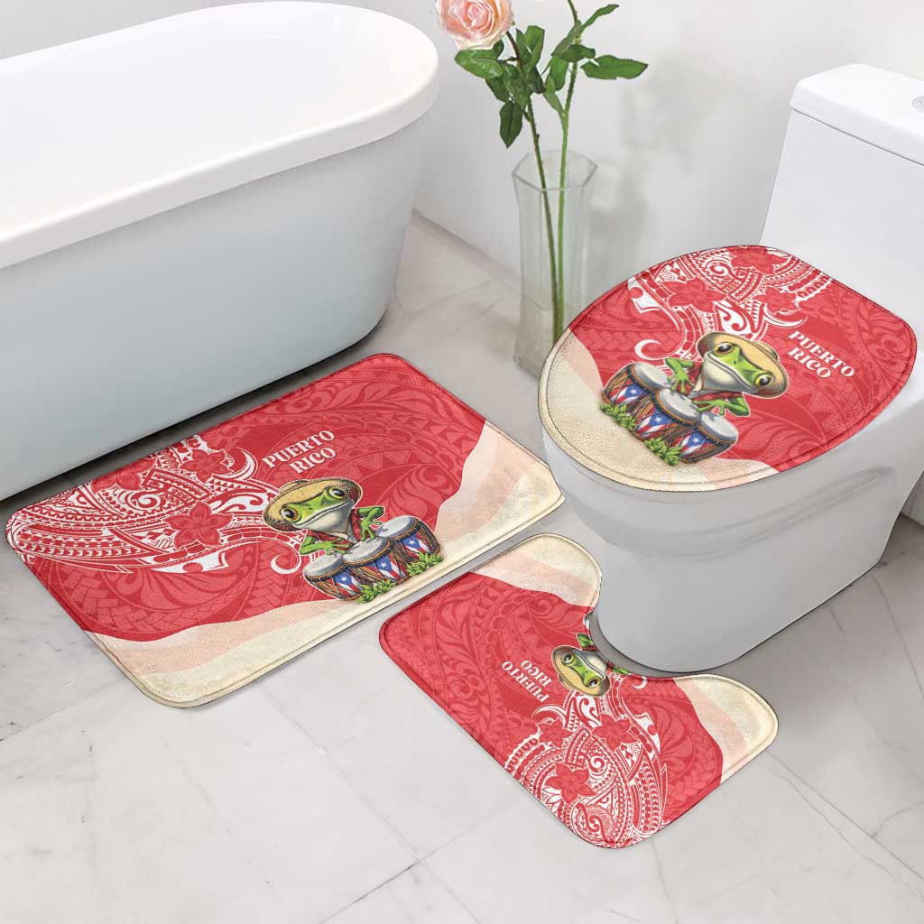 Puerto Rico Bathroom Set Coqui Frog With Polynesian Pattern LT05 - Polynesian Pride