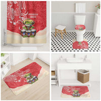 Puerto Rico Bathroom Set Coqui Frog With Polynesian Pattern LT05 - Polynesian Pride