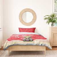 Puerto Rico Bedding Set Coqui Frog With Polynesian Pattern - Polynesian Pride