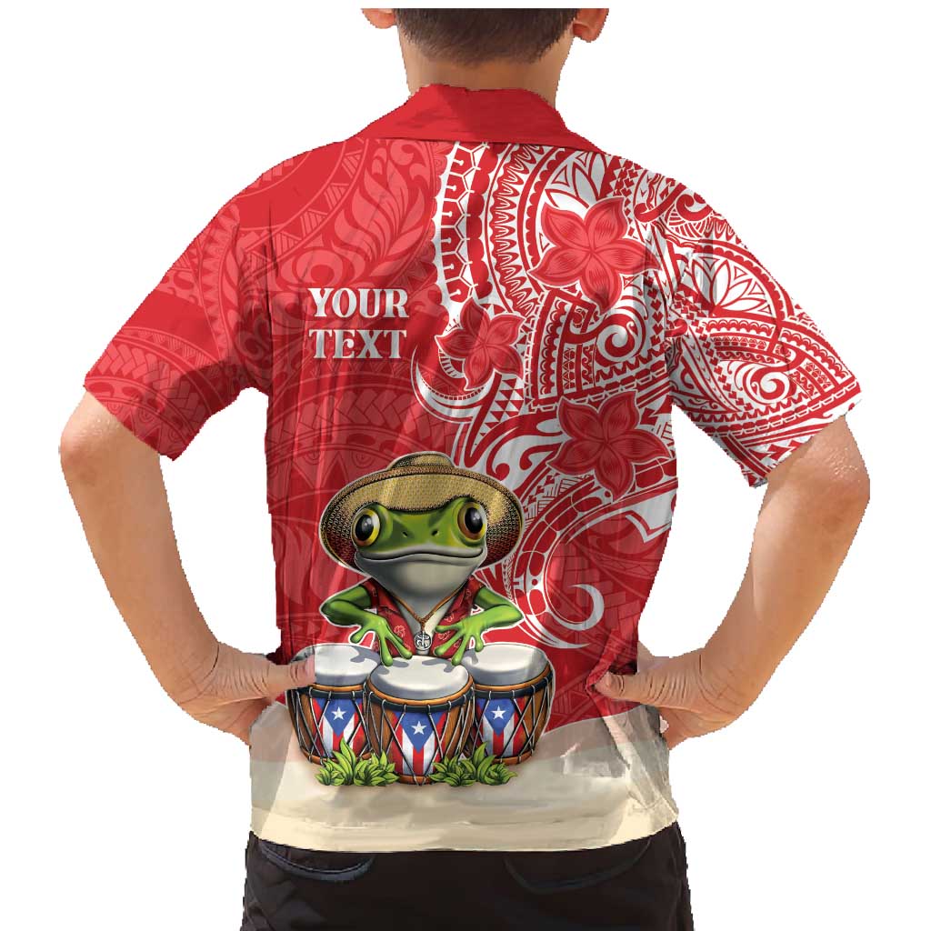 Personalized Puerto Rico Family Matching Mermaid Dress and Hawaiian Shirt Coqui Frog With Polynesian Pattern - Polynesian Pride