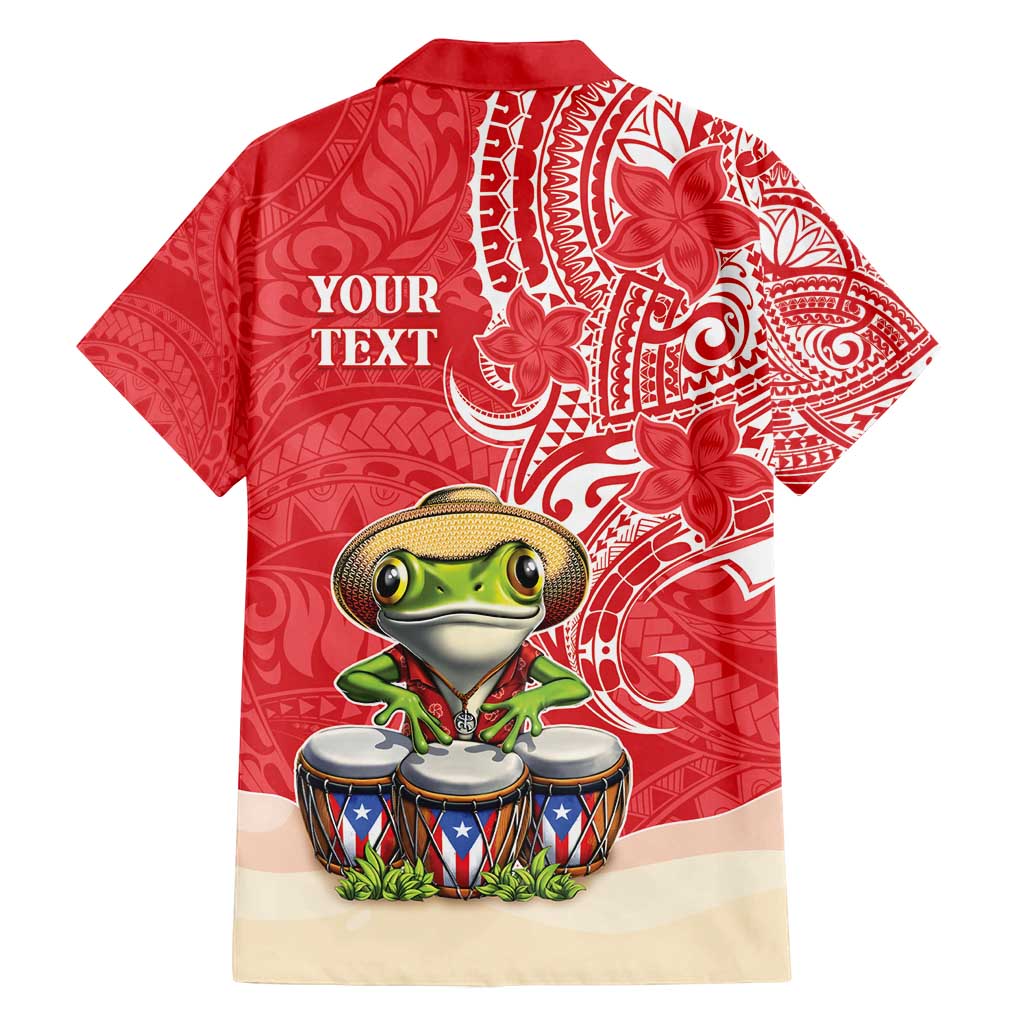 Personalized Puerto Rico Family Matching Off Shoulder Short Dress and Hawaiian Shirt Coqui Frog With Polynesian Pattern - Polynesian Pride