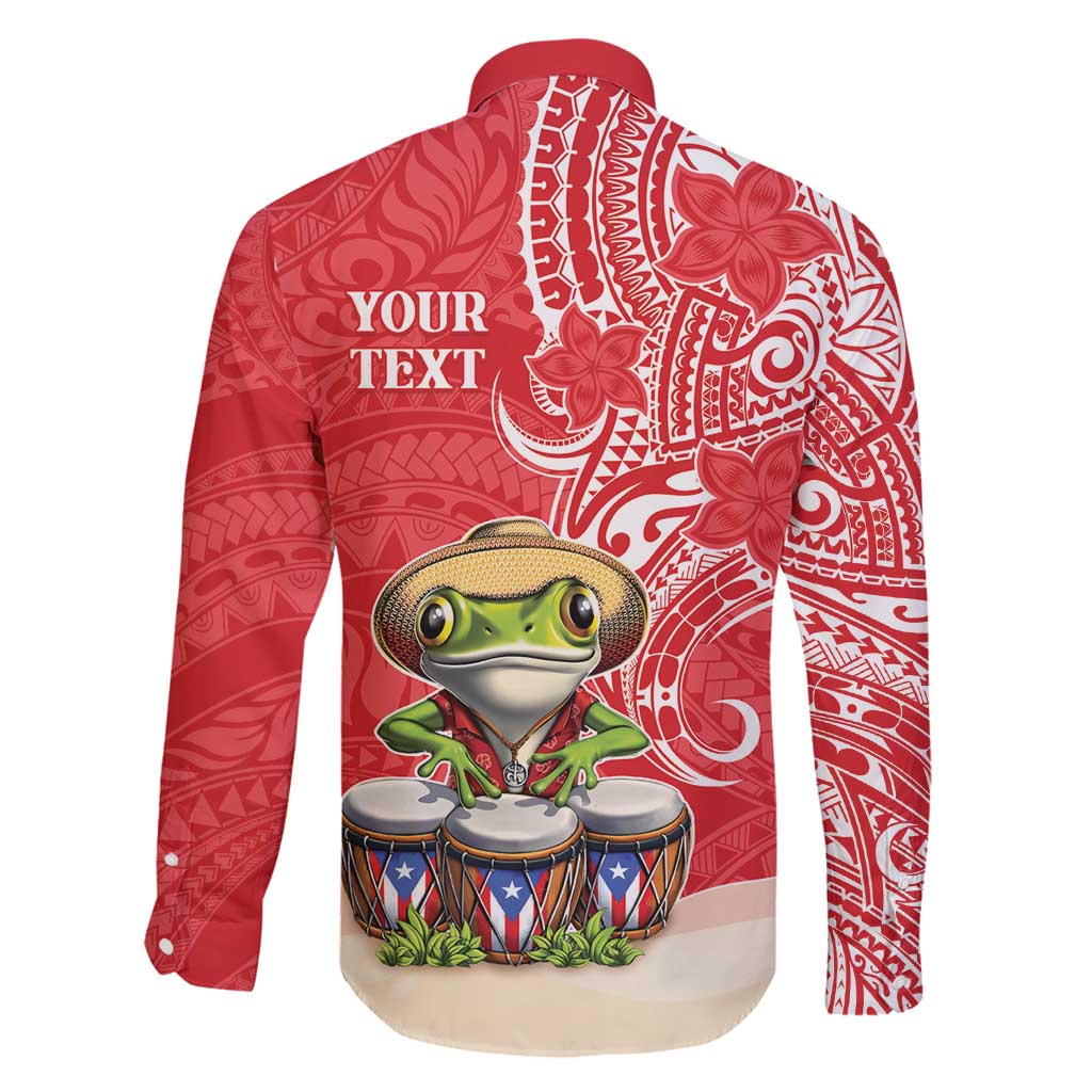 Personalized Puerto Rico Family Matching Puletasi and Hawaiian Shirt Coqui Frog With Polynesian Pattern LT05 - Polynesian Pride
