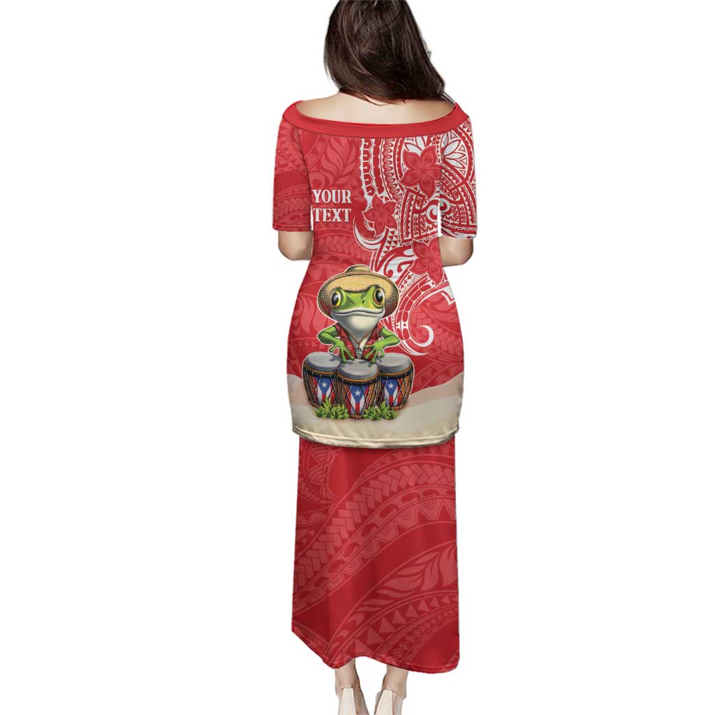 Personalized Puerto Rico Family Matching Puletasi and Hawaiian Shirt Coqui Frog With Polynesian Pattern LT05 - Polynesian Pride