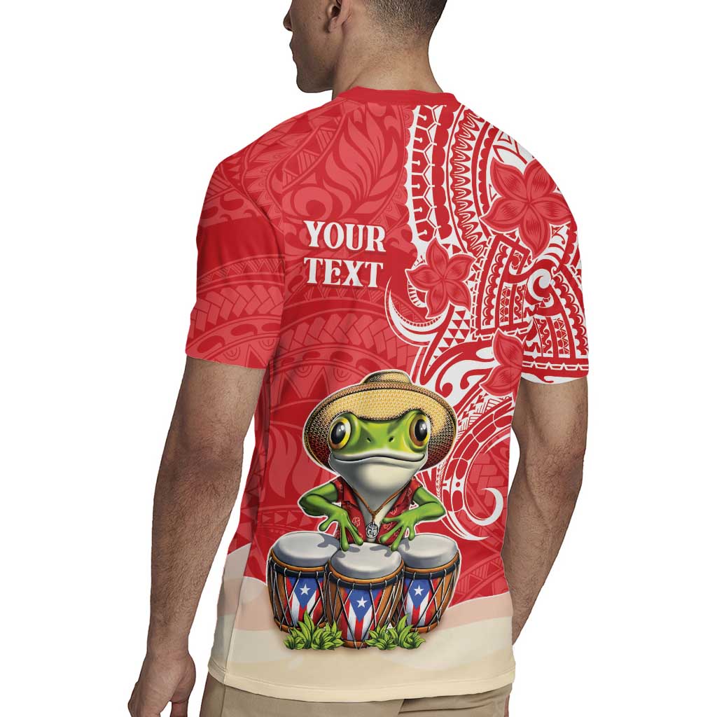 Personalized Puerto Rico Rugby Jersey Coqui Frog With Polynesian Pattern LT05 - Polynesian Pride