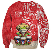Personalized Puerto Rico Sweatshirt Coqui Frog With Polynesian Pattern LT05 - Polynesian Pride