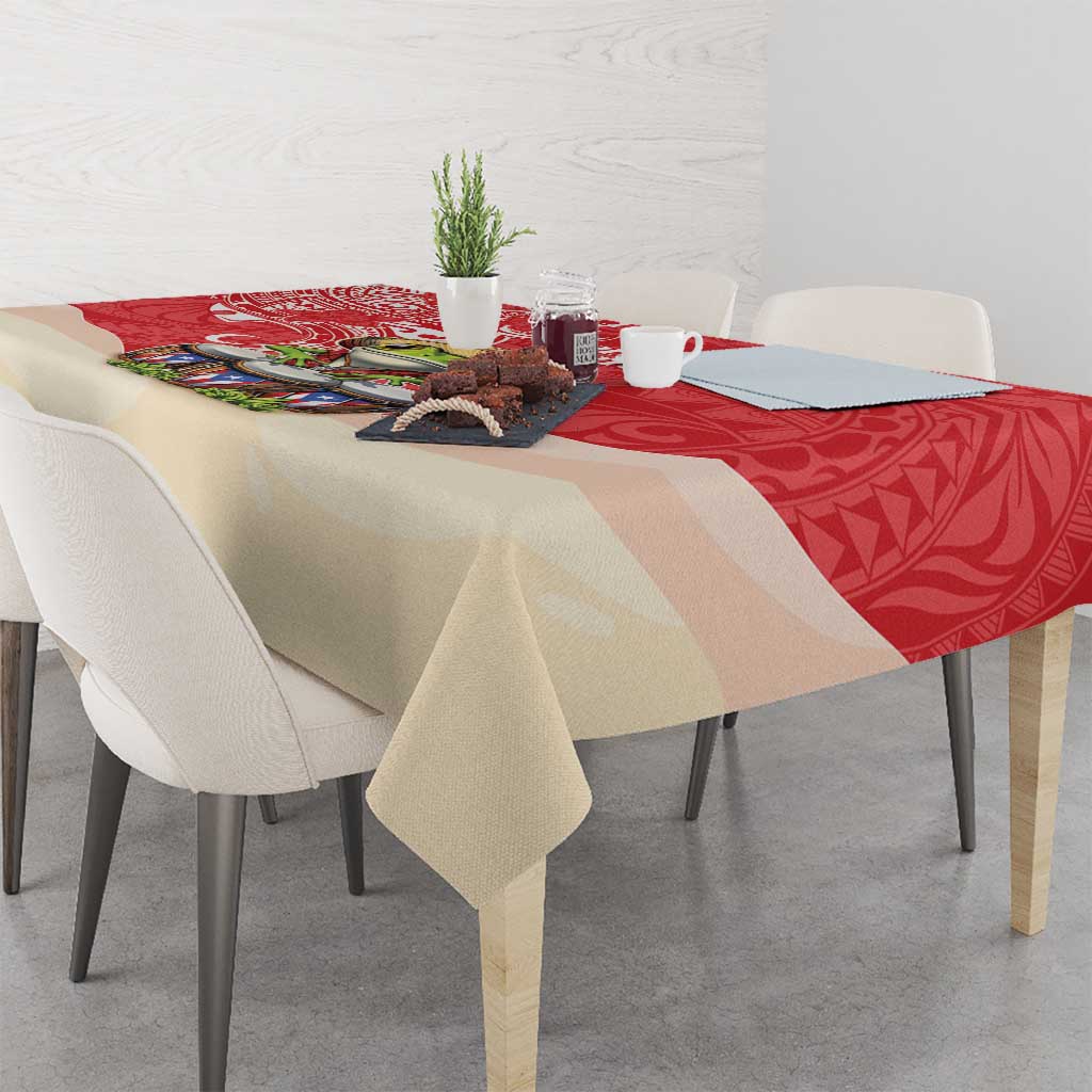 Puerto Rico Tablecloth Coqui Frog With Polynesian Pattern LT05 - Polynesian Pride