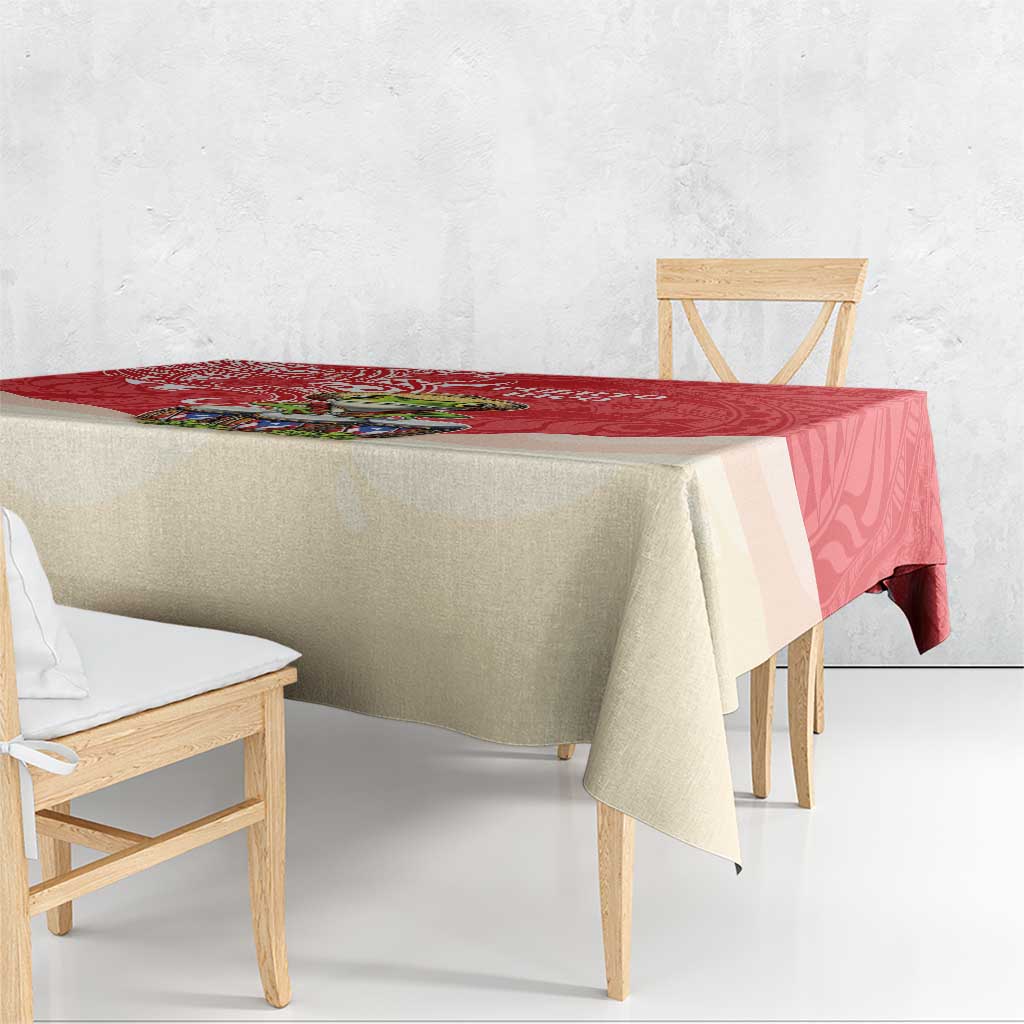 Puerto Rico Tablecloth Coqui Frog With Polynesian Pattern LT05 - Polynesian Pride