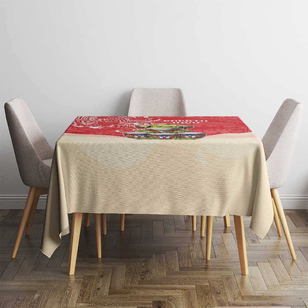 Puerto Rico Tablecloth Coqui Frog With Polynesian Pattern LT05 - Polynesian Pride