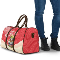 Puerto Rico Travel Bag Coqui Frog With Polynesian Pattern - Polynesian Pride