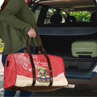 Puerto Rico Travel Bag Coqui Frog With Polynesian Pattern - Polynesian Pride