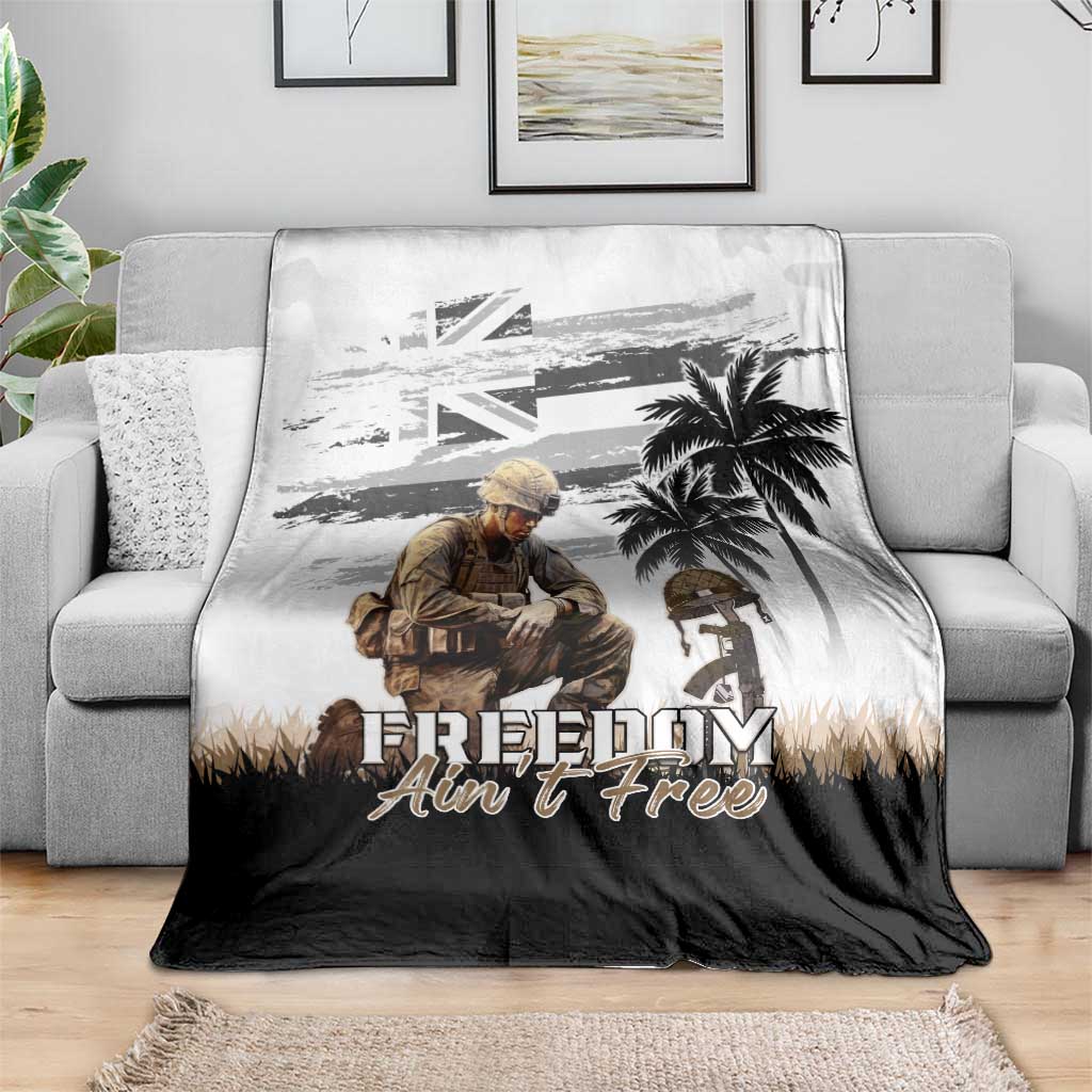 Hawaii Veterans Day Blanket Honor The Fallen Flag Grunge Style LT05 - Polynesian Pride