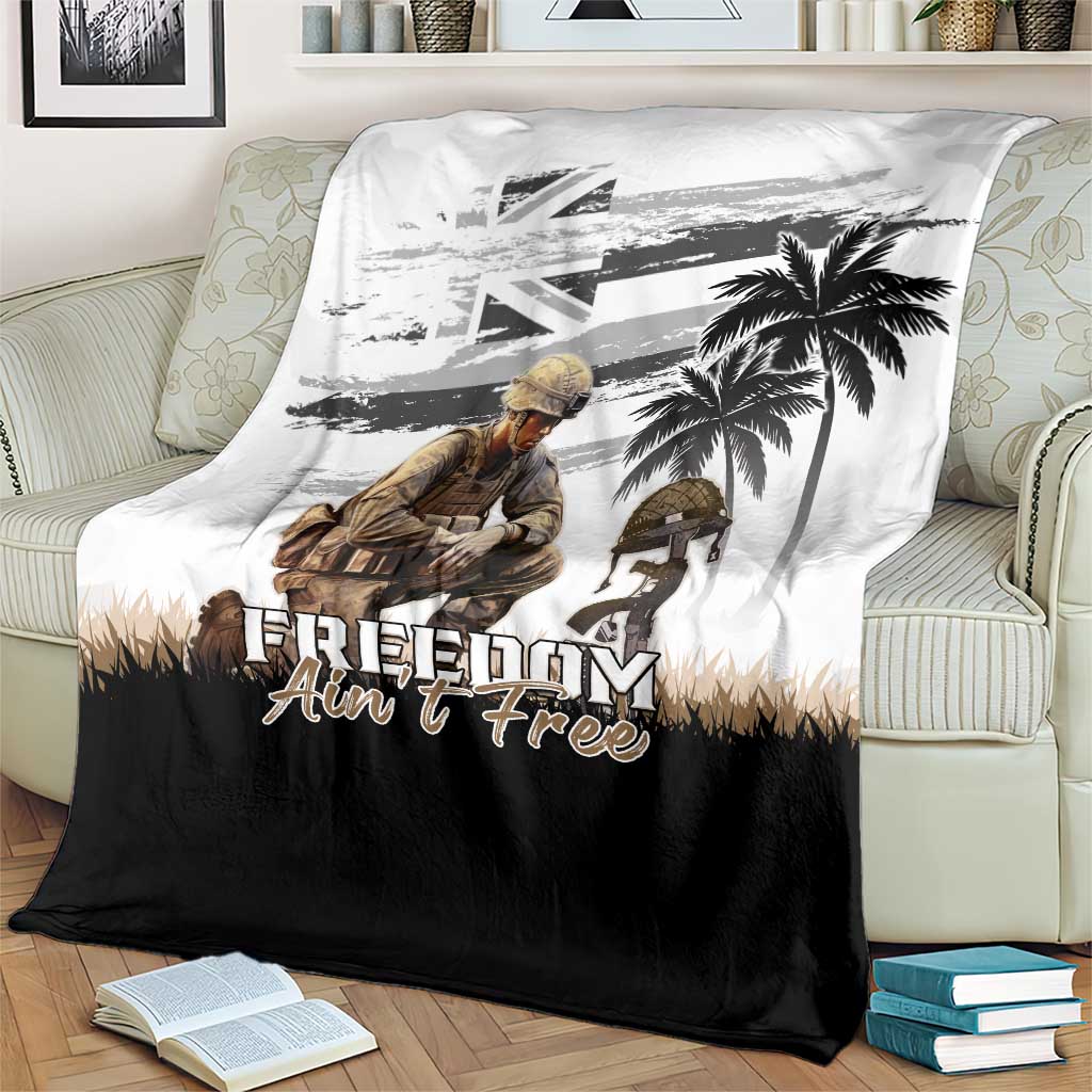 Hawaii Veterans Day Blanket Honor The Fallen Flag Grunge Style LT05 - Polynesian Pride