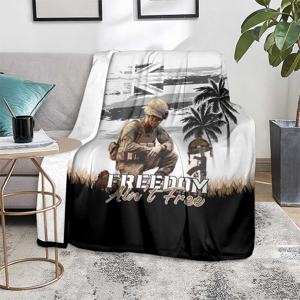 Hawaii Veterans Day Blanket Honor The Fallen Flag Grunge Style LT05 - Polynesian Pride