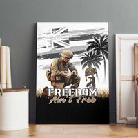 Hawaii Veterans Day Canvas Wall Art Honor The Fallen Flag Grunge Style LT05 - Polynesian Pride