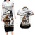 Hawaii Veterans Day Couples Matching Long Sleeve Bodycon Dress and Hawaiian Shirt Honor The Fallen Flag Grunge Style